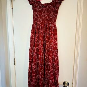 Hill House Red Floral Maxi Dress